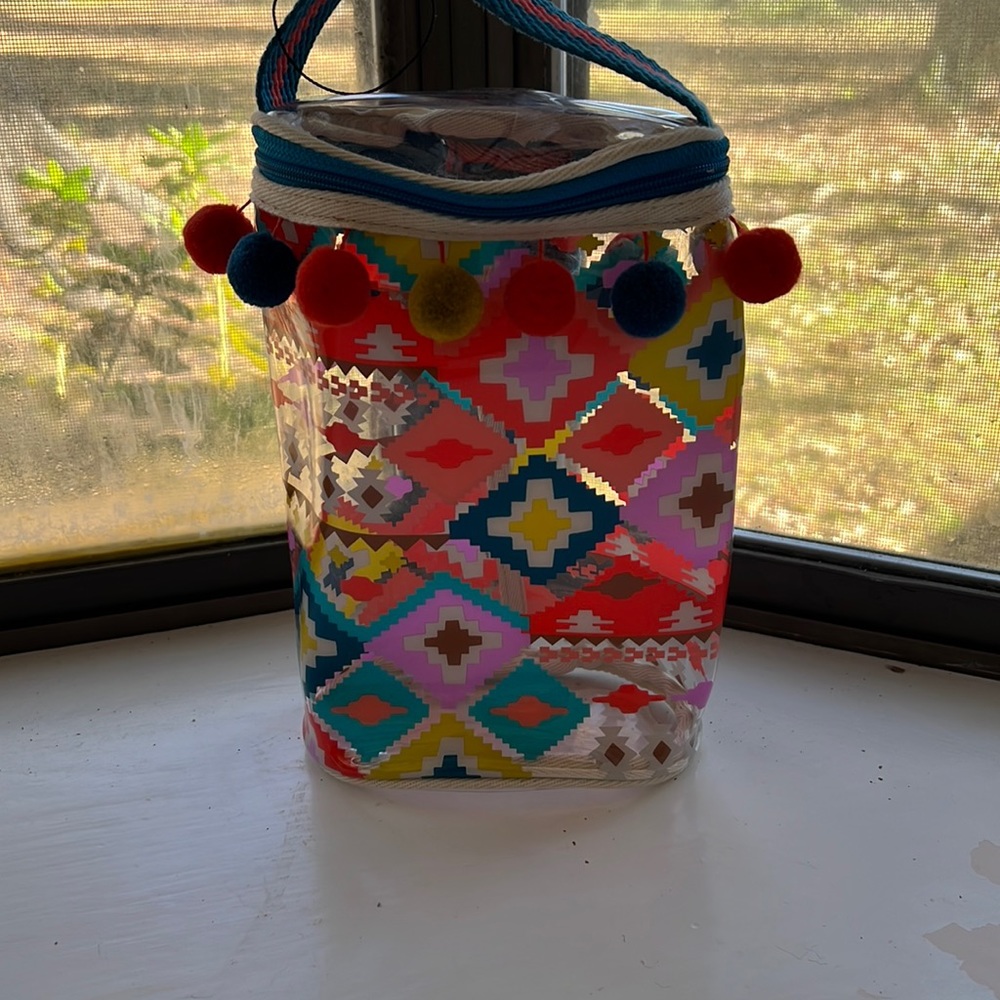 Plastic makeup bag